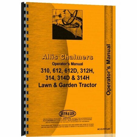 AFTERMARKET Operator Manual Fits Allis Chalmers 312D 312H 314D 314H 310D RAP65362